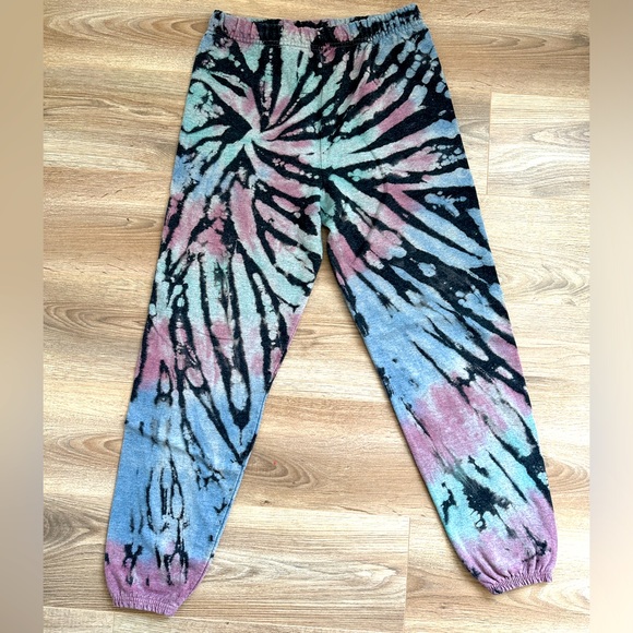 Urban Renewal Recycled Rainbow Crackle TieDye Sweatsuit - Picture 2 of 3